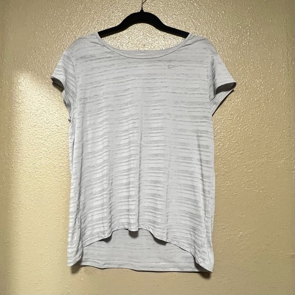 Nike Tops - Nike Dri Fit Gray Moisture Wicking Lightweight Semi Sheer Short Sleeve T-Shirt